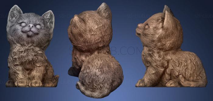 3D модель Китти с шерстью (STL)